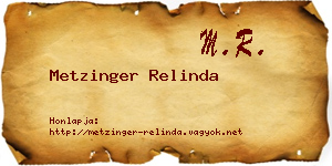 Metzinger Relinda névjegykártya